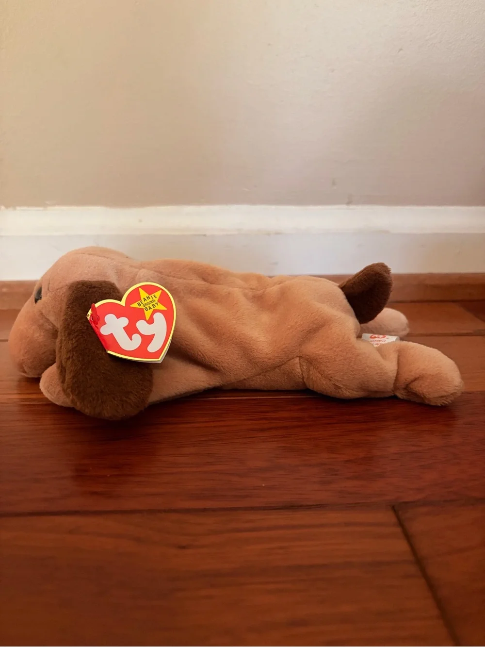 Ty Brown Plush Dog Toy - Soft Squeaky Puppy